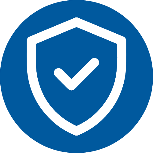 trust icon - a shield with a checkmark